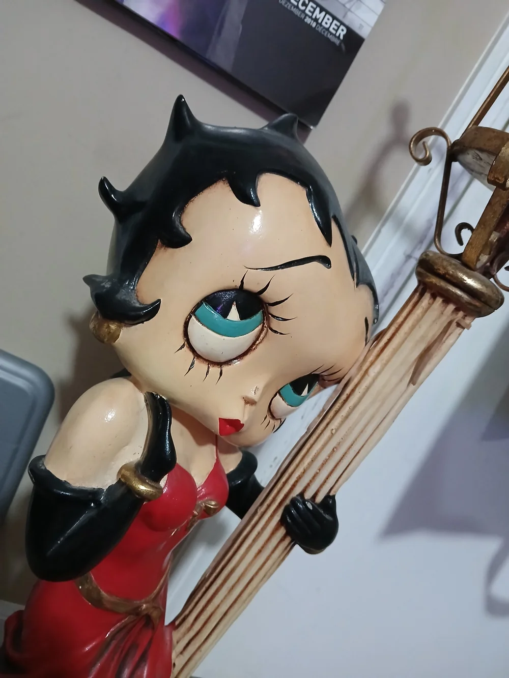 Betty Boop Red Figurine Floor Candleholder Accent - 2.5ft.